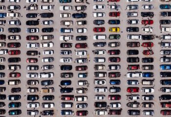 Aerial View of Parking Lot