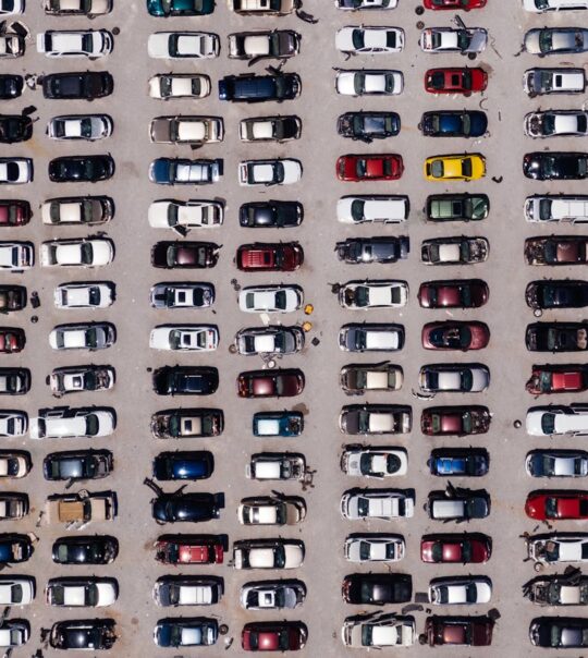 Aerial View of Parking Lot